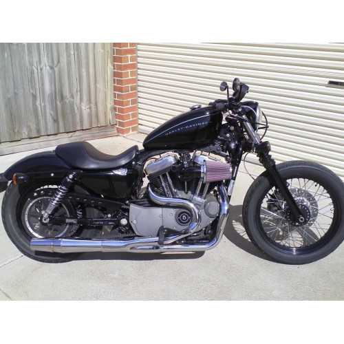 PartzBiz HD: 3448781-Chrome Thunderheader 2 เข้า 1 ระบบท่อไอเสียเต็ม 04-2013 Harley Sportster