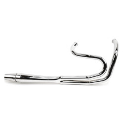PartzBiz HD 1026 - Chrome Thunderheader 2 into 1 Full Exhaust System Header Pipe 99-05 Harley Dyna
