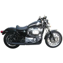 PartzBiz HD 1012B - Black Thunderheader 2 into 1 Exhaust Pipe System Harley Sportster Mid Controls PartzBiz HD 1012B - Black Thunderheader 2 into 1 Exhaust Pipe System Harley Sportster Mid Controls