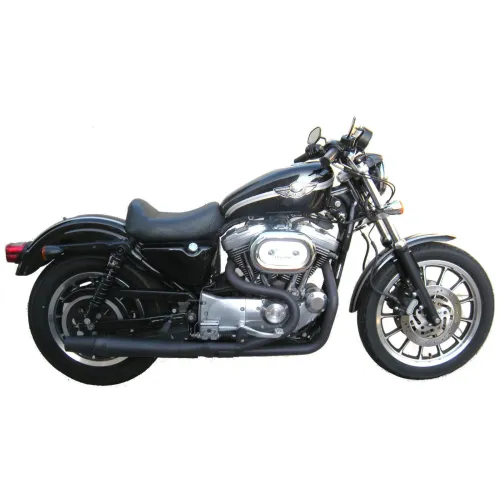 PartzBiz HD: 3444410-Black Thunderheader 2 into 1 Exhaust Pipe System Harley Sportster Mid Controls