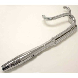PartzBiz HD 1018 - Chrome Thunderheader 2 into 1 2:1 Full Exhaust System Pipe 1985-1986 Harley FXR