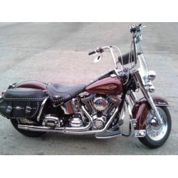 PartzBiz HD 1027 - Thunderheader Chrome 2 Into 1 2-1 Full Exhaust Pipe System Harley Softail 86-06