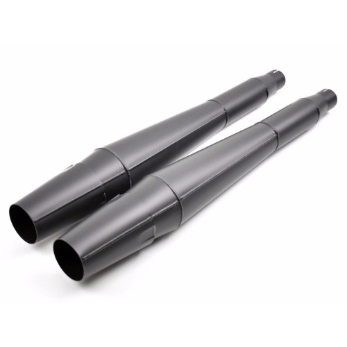 PartzBiz HD: 3453863-Thunderheader Black Slip On Exhaust Pipe Mufflers Pair Set Harley Touring Bagger