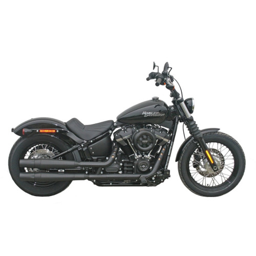 PartzBiz HD: 3453865-Thunderheader Black Thunder Cone Exhaust Slip-On Mufflers Harley Softail 18+ M8