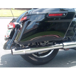 PartzBiz HD 1066 - Thunderheader Chrome Slip On ท่อไอเสียคู่ Harley Touring 2017+
