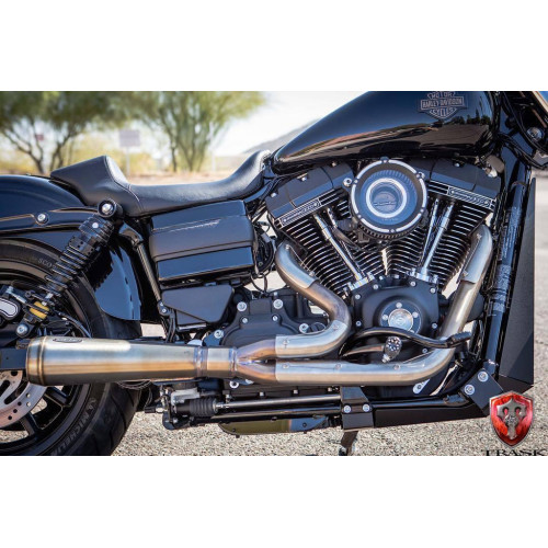 PartzBiz HD: 3459284-Trask Assault สแตนเลส 2 เป็น 1 หัวท่อไอเสีย Harley Dyna 06-2017