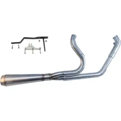 PartzBiz HD TM-5040 - Trask Assault 2-1 ท่อไอเสียสแตนเลส 2 เข้า 1 สำหรับ Harley 99-06 Touring
