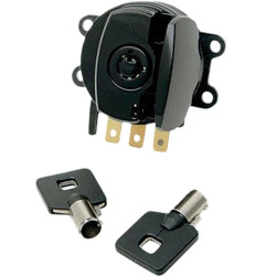 PartzBiz HD 370096 - Black Fat Bob Ignition Switch & Key Late Style 1993-2013 Dyna Softail Road King PartzBiz HD 370096 - Black Fat Bob Ignition Switch & Key Late Style 1993-2013 Dyna Softail Road King