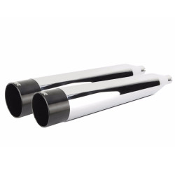 PartzBiz HD 005-4380499D - Two Brothers Racing Chrome Black Harley Touring Slip-On Mufflers Exhaust Pipes PartzBiz HD 005-4380499D - Two Brothers Racing Chrome Black Harley Touring Slip-On Mufflers Exhaust Pipes