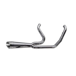 PartzBiz HD 005-4870199-P - Two Brothers Polished Shorty 2 Into 1 2-1 Exhaust Header Pipes Harley Touring