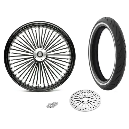 PartzBiz HD: 3446032-Black Out 21” 2.15” Spoke Front Wheel Tire Harley Softail Dyna Package 00-07 SDW PartzBiz HD: 3446032-Black Out 21” 2.15” Spoke Front Wheel Tire Harley Softail Dyna Package 00-07 SDW