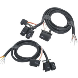 PartzBiz HD 12093 - V-Factor 48‚” ชุดสายไฟสวิตช์แฮนด์รถแบบ Wire Harness สีดำ 1996-06 Harley