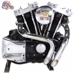 PartzBiz HD 30-0727 - 1 3/4” Chrome LAF L.A.F. Exhaust Header Set Drag Pipes Harley Ironhead Sportster PartzBiz HD 30-0727 - 1 3/4” Chrome LAF L.A.F. Exhaust Header Set Drag Pipes Harley Ironhead Sportster