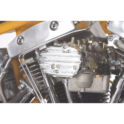 PartzBiz HD 34-1293 - ฝาครอบคาร์บูเรเตอร์แบบครีบ Chrome Early Style Bendix Keihin Non CV Harley Ironhead PartzBiz HD 34-1293 - ฝาครอบคาร์บูเรเตอร์แบบครีบ Chrome Early Style Bendix Keihin Non CV Harley Ironhead