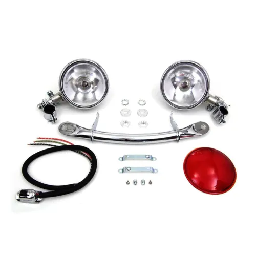 PartzBiz HD: 3445365-Chrome Driving Light Spot Lamp Spotlamp Kit Harley Knucklehead Panhead Servi-Car PartzBiz HD: 3445365-Chrome Driving Light Spot Lamp Spotlamp Kit Harley Knucklehead Panhead Servi-Car