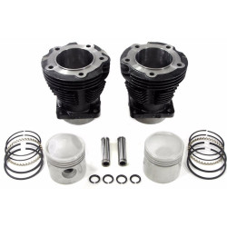 PartzBiz HD 11-0506 - Replica 61‚” EL Knucklehead Cylind 7.5:1 Pistons Set Black Top End Kit Harley