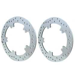 PartzBiz HD 23-0908 x2 - โรเตอร์เบรกหน้าเจาะสแตนเลสขัดเงาคู่ Harley V-Rod Dyna 41500012A PartzBiz HD 23-0908 x2 - โรเตอร์เบรกหน้าเจาะสแตนเลสขัดเงาคู่ Harley V-Rod Dyna 41500012A