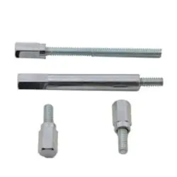 PartzBiz HD 35-0029 - Chrome Carburetor Extended Long Float Bowl Screw Kit Set S&S Super E & G Harley