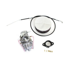 PartzBiz HD 35-0010 - Mikuni 38 มม. หัวจุกรอบสไลด์คาร์บูเรเตอร์ Carb Kit Harley Ironhead Shovelhead XL