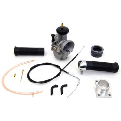 PartzBiz HD 35-0694 - OKO 38 มม.ด้านแบน OE เปลี่ยนคาร์บูเรเตอร์คาร์บูเรเตอร์ชุด Harley 1948-1965 Panhead