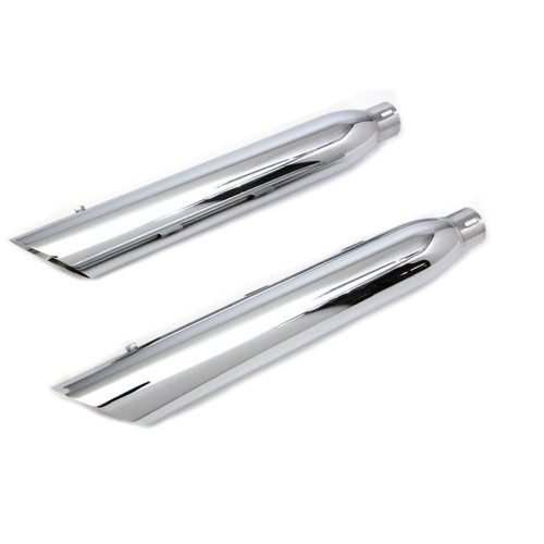 PartzBiz HD: 3492417-Chrome 3‚” Side Slash Muffler Slip On Exhaust Set 2014+ Harley Sportster XL