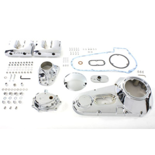 PartzBiz HD: 3484897-Chrome Shovelhead Dress Up Kit Rocker Primary Cam Cover Harley Shovel FXE 71-84 PartzBiz HD: 3484897-Chrome Shovelhead Dress Up Kit Rocker Primary Cam Cover Harley Shovel FXE 71-84