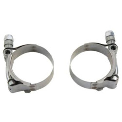 PartzBiz HD 31-2110 - สแตนเลสสตีลเครื่องยนต์ท่อไอเสียท่อ Clamps Harley Ironhead Sportster XL