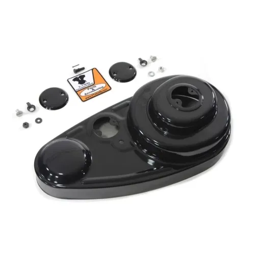 PartzBiz HD: 3444261-Black Outer Primary Inspection Cover Kit Harley 45” Flathead Sidevalve G W 41-63