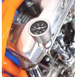 PartzBiz HD 40-9988 - Chrome Rocker Box Shaft End Liquid เครื่องวัดความดันน้ำมัน Harley Ironhead Shovelhead PartzBiz HD 40-9988 - Chrome Rocker Box Shaft End Liquid เครื่องวัดความดันน้ำมัน Harley Ironhead Shovelhead