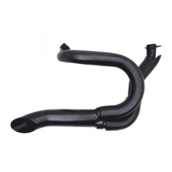 PartzBiz HD 29-0824 - สีดำ 2 เป็น 1 Lake Pipes ท่อไอเสีย Harley Shovelhead AMF Custom Chopper