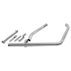 PartzBiz HD 29-1145 - ส่วนหัวท่อไอเสีย Chrome 2 เป็น 1 Harley Davidson FXR สำหรับการใช้งานแบบกำหนดเอง