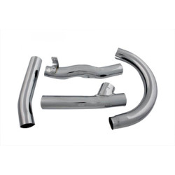 PartzBiz HD 29-1104 - Chrome Header Exhaust Y Pipes System ชุด 4 ชิ้น Harley Flathead Sidevalve U