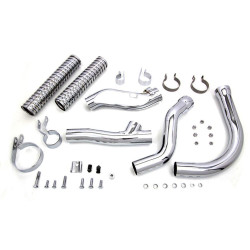 PartzBiz HD 30-0819 - Chrome Replica Replacement ท่อไอเสียชุดหัว 1948-1957 Harley Panhead FL