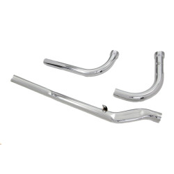 PartzBiz HD 29-0092 - Paughco Chrome Up Sweep Drag Exhaust Header Pipes Harley Generator Panhead