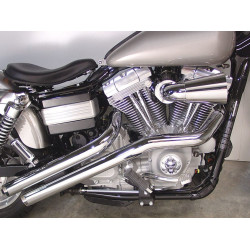 PartzBiz HD 30-0786 - Radii Chrome Drag Sweeper ระบบท่อไอเสีย 2 1/4‚” 1991-2017 Harley Dyna FXD