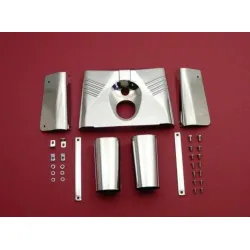 PartzBiz HD 24-0838 - 7-Piece Fork Tins Chrome Front End Triple Tree Cover Kit Slider Covers Hardware