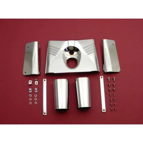 PartzBiz HD: 3441939-7-Piece Fork Tins Chrome Front End Triple Tree Cover Kit Slider Covers Hardware PartzBiz HD: 3441939-7-Piece Fork Tins Chrome Front End Triple Tree Cover Kit Slider Covers Hardware