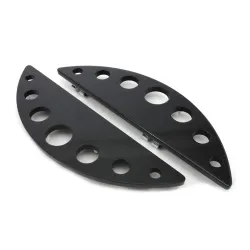 PartzBiz HD 27-1078 - Black Half Moon Holes Driver Floorboards Footboard 80-17 Harley Touring Softail PartzBiz HD 27-1078 - Black Half Moon Holes Driver Floorboards Footboard 80-17 Harley Touring Softail