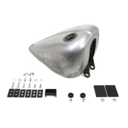 PartzBiz HD 38-0637 - Wyatt Gatling Ribbed Bobbed Gas Fuel Tank Harley Softail Shovelhead Custom FX