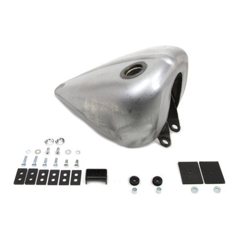 PartzBiz HD: 3457367-Wyatt Gatling Ribbed Bobbed Gas Fuel Tank Harley Softail Shovelhead Custom FX