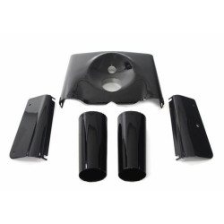 PartzBiz HD 24-1752 + 24-9050 - Gloss Black Front Fork Tin Slider Side Covers Kit Heritage Fatboy Harley Softail PartzBiz HD 24-1752 + 24-9050 - Gloss Black Front Fork Tin Slider Side Covers Kit Heritage Fatboy Harley Softail