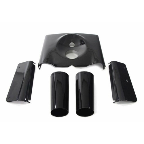 PartzBiz HD: 3483783-Gloss Black Front Fork Tin Slider Side Covers Kit Heritage Fatboy Harley Softail PartzBiz HD: 3483783-Gloss Black Front Fork Tin Slider Side Covers Kit Heritage Fatboy Harley Softail