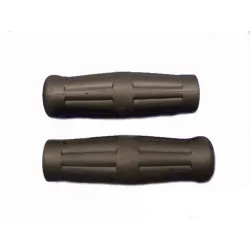 PartzBiz HD 28-0107 - Vintage Retro Classic Replica Antique Rubber Black Grips Hand Set 1” Handlebars