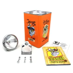 PartzBiz HD 33-1493 - 6.5” Chrome 12V Springer Headlight Head Lamp Kit Harley 36-57 W WLA Servi-Car