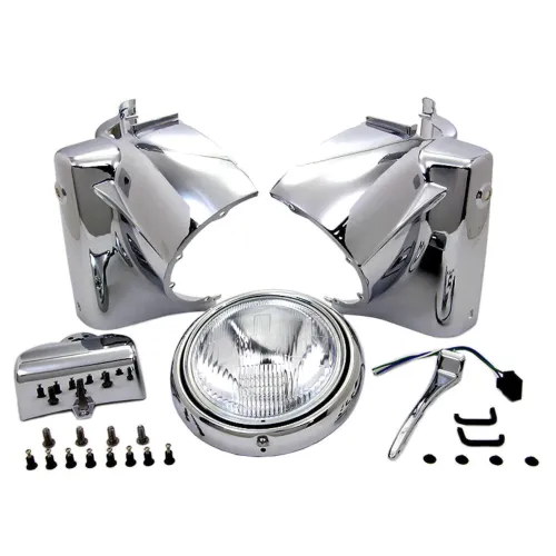 PartzBiz HD: 3445068-Chrome 7‚” ไฟหน้าฝาครอบไฟหน้า Nacelle Assembly 86-2013 Harley Road King FLHR PartzBiz HD: 3445068-Chrome 7‚” ไฟหน้าฝาครอบไฟหน้า Nacelle Assembly 86-2013 Harley Road King FLHR