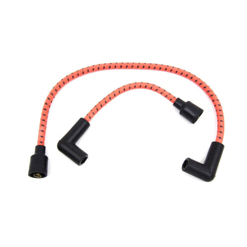 PartzBiz HD: 3455881-Orange & Black Cloth Spark Plug Ignition Wire Set Harley Softail Sportster Dyna PartzBiz HD: 3455881-Orange & Black Cloth Spark Plug Ignition Wire Set Harley Softail Sportster Dyna