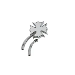 PartzBiz HD 34-0390 - Chrome Billet นักผจญเพลิง Maltese Iron Cross Mirror Harley Custom Chopper Bobber PartzBiz HD 34-0390 - Chrome Billet นักผจญเพลิง Maltese Iron Cross Mirror Harley Custom Chopper Bobber