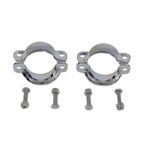 PartzBiz HD: 3492145-V-Twin Muffler Inlet End Clamp Set Pair Chrome Replica Harley Touring 85-94 PartzBiz HD: 3492145-V-Twin Muffler Inlet End Clamp Set Pair Chrome Replica Harley Touring 85-94