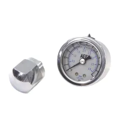 PartzBiz HD 40-9987 - Chrome Rocker Box Shaft End Liquid เครื่องวัดความดันน้ำมัน Harley Ironhead Shovelhead PartzBiz HD 40-9987 - Chrome Rocker Box Shaft End Liquid เครื่องวัดความดันน้ำมัน Harley Ironhead Shovelhead
