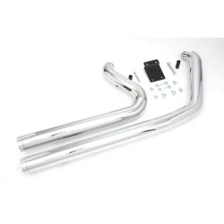 PartzBiz HD 30-0318 - Radii Maxx Short Shot Chrome Exhaust Dual Drag Pipe Set Harley Softail 1984-2006